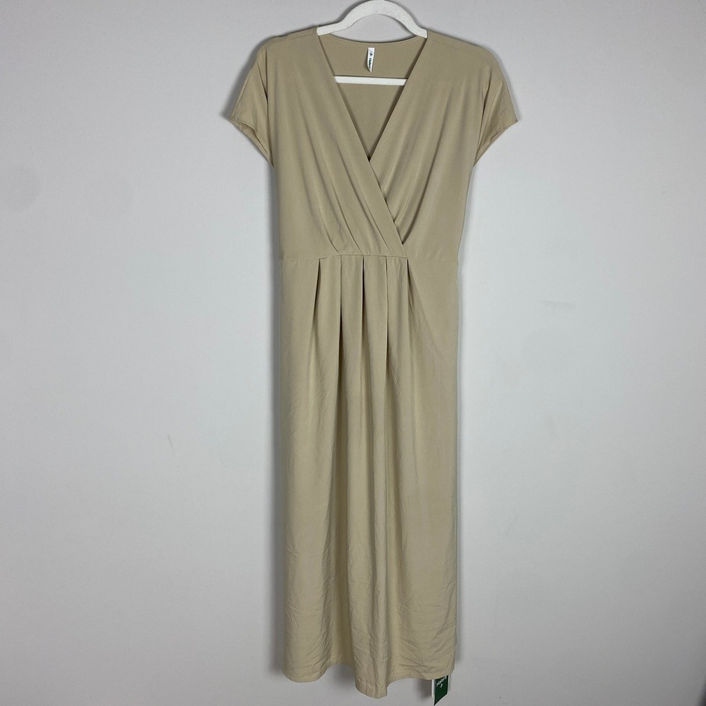 Halara Breezeful Midi Dress Large Tie Back Casual Performance Travel MInimalist